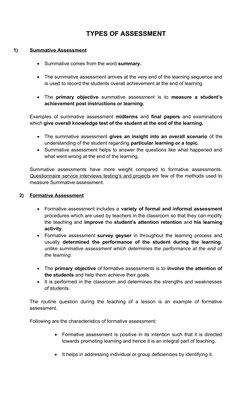 TYPES OF ASSESSMENT
1)
Summative Assessment
 
 

Summative comes from the word summary. 

The summative assessment arrives