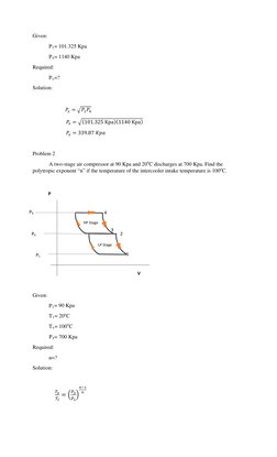 Two-Stage Air Compressor Analysis | PDF | Continuum Mechanics ...