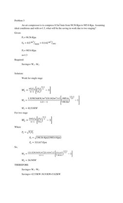 Two-Stage Air Compressor Analysis | PDF | Continuum Mechanics ...