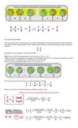 Con distinto denominador 
 
Si tenemos que sumar o restar fracciones con distinto denominador tenemos que hal