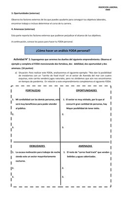 INSERCION LABORAL
IINM
3. Oportunidades (externas)
Observa los factores externos de los que puedes ayudarte para conseguir t
