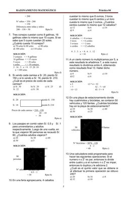 RAZONAMIENTO MATEMÁTICO                                                                     Práctica 04
               = 200