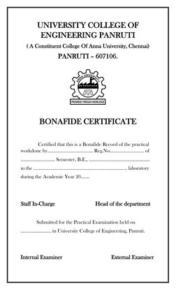 UNIVERSITY COLLEGE OF 
ENGINEERING PANRUTI 
( A Constituent College Of Anna University, Chennai) 
PANRUTI – 607106.