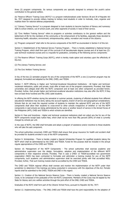 three  (3) program components.  Its various  components  are  specially designed to enhance  the  youth's  active
contributio