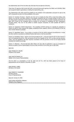 the implementing rules of this Act within sixty (60) days from the approval of this Act.
These three (3) agencies shall consu