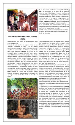 de  su  traducción, puesto  que  un  espíritu  extraño,
mba’e es el portador en su panza de un maleficio
hecho por aña, el di