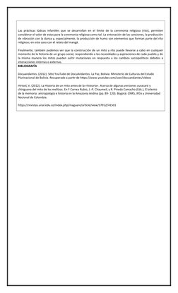 Las prácticas lúdicas infantiles que se desarrollan en el límite de la ceremonia religiosa (rito), permiten
considerar el val