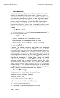 Database Management System                                                                                    Medical Store M