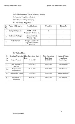 Database Management System                                                                                    Medical Store M