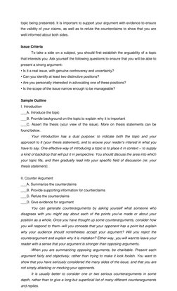 topic being presented. It is important to support your argument with evidence to ensure 
the validity of your claims, as well