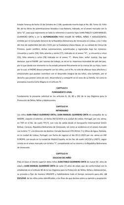 Estado Yaracuy de fecha 10 de Octubre de 2.106, quedando inserto bajo el No. 89, Tomo 19, Folio
84, de los libros de autentic