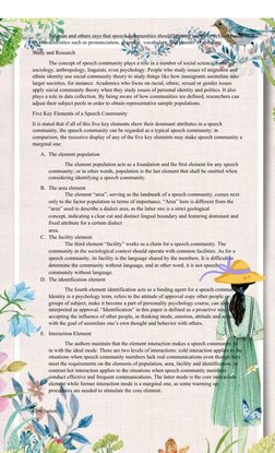 Salzman and others says that speech communities should be more narrowly defined based
on characteristics such as pronunciatio