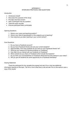 Quantitative Research Appendices Example | PDF | Facebook | Interview