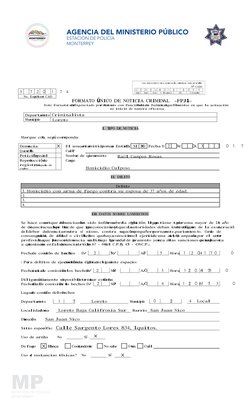 USO EXCLUSIVO DE LA FISCALÍA GENERAL DE LA NACIÓN
N° CASO
 
        
                     
 
No. Expediente CAD 
Dpto 
Mpio