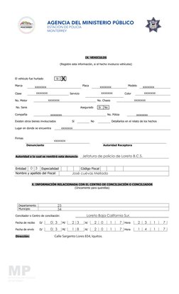 MP
ESTACIÓN DE POLICÍA
MONTERREY
AGENCIA DEL MINISTERIO PÚBLICO
ESTACIÓN DE POLICÍA
MONTERREY
Calle Sargento Lores 834, Iquit