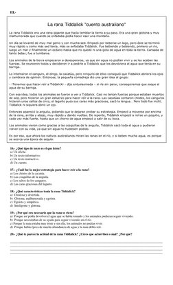 III.-  
 
 
 
 
 
 
 
 
 
 
 
 
 
 
 
 
 
 
 
 
 
 
 
 
 
 
 
 
 
 
 
 
 
16.- ¿Qué tipo de texto es el que leíste? 
a) Un af