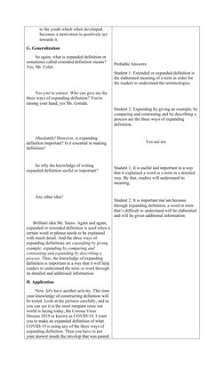 to the youth which when developed, 
becomes a motivation to positively act 
towards it.
G. Generalization
So again, what is e