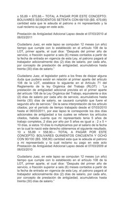 x 55,89 = 670,68.-- TOTAL A PAGAR POR ESTE CONCEPTO:
BOLIVARES SEISCIENTOS SETENTA CON 68/100 (BS. 670,68)
cantidad esta que
