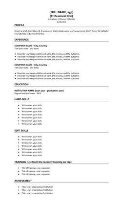 ATS-Friendly CV Template for Indonesia | PDF | Payroll | Business
