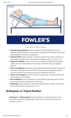 Patient Positioning Cheat Sheet & Complete Guide For 2023 | PDF ...