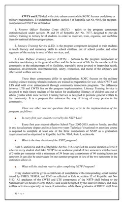 Overview of NSTP and CWTS Components | PDF | Leadership | Thought