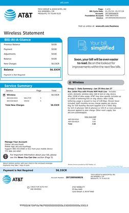 AT&T Bill | PDF | Fee | At&T