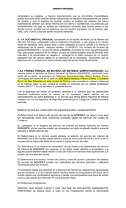 JURIDICO INTEGRAL
demandada  su  negativa   a hacerlo  argumentando  que  se encontraba imposibilitada,
puesto que para poder
