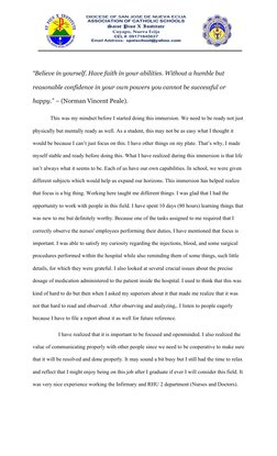 “Believe in yourself. Have faith in your abilities. Without a humble but 
reasonable confidence in your own powers you cannot