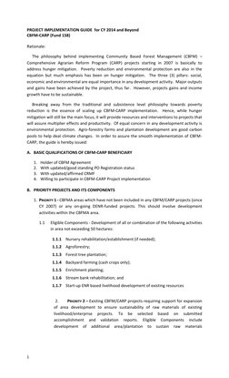 CBFM-CARP Project Implementation Guide | PDF | Plant Nursery | Climate ...