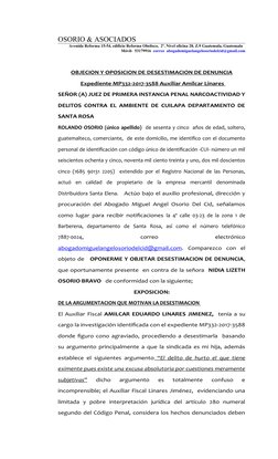 OSORIO & ASOCIADOS
        Avenida Reforma 15-54, edificio Reforma Obelisco,  2º. Nivel oficina 20, Z.9 Guatemala, Guatemala