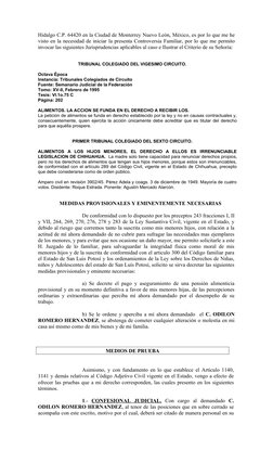 Hidalgo C.P. 64420 en la Ciudad de Monterrey Nuevo León, México, es por lo que me he
visto en la necesidad de iniciar la pres