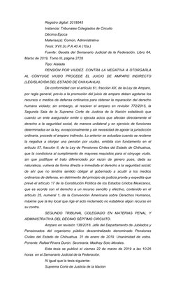 Amparo por Negativa de Pensión IMSS | PDF | Caso de ley | Debido al proceso