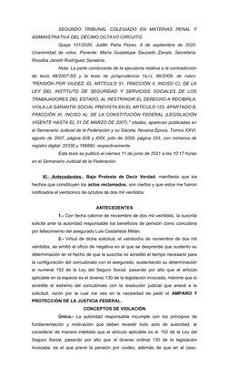 Amparo por Negativa de Pensión IMSS | PDF | Caso de ley | Debido al proceso