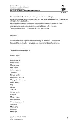 Provincia de Buenos Aires 
Dirección General de Cultura y Educación 
Subsecretaría de Educación 
Dirección de Educación Artís