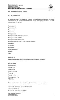 Provincia de Buenos Aires 
Dirección General de Cultura y Educación 
Subsecretaría de Educación 
Dirección de Educación Artís