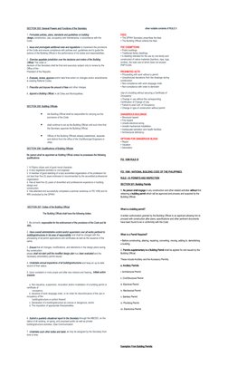 SECTION 203: General Powers and Functions of the Secretary
1. Formulate policies, plans, standards and guidelines on building