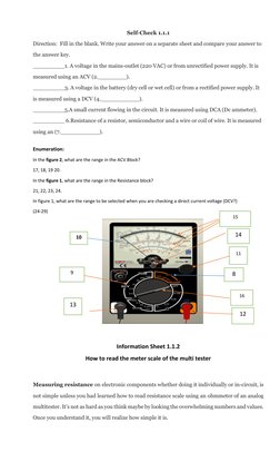 Analog Multimeter Parts Overview | PDF | Physical Sciences | Electronic ...