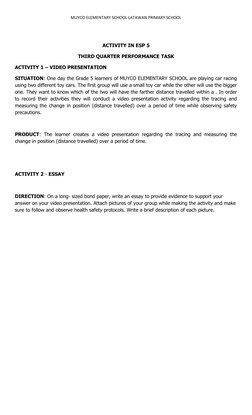 ESP Video Presentation Scoring Rubric | PDF | Behavior Modification ...