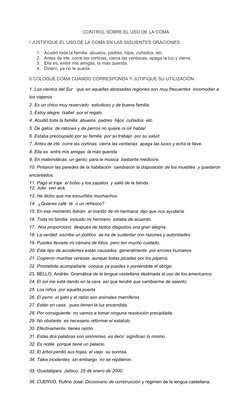 Ejercicios sobre el uso de la coma | PDF