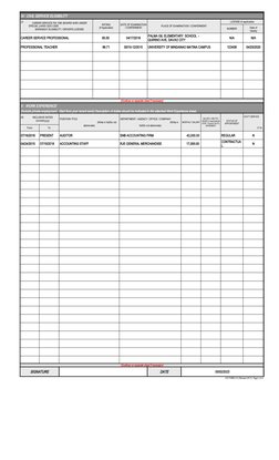 IV.  CIVIL SERVICE ELIGIBILITY
27.
PLACE OF EXAMINATION / CONFERMENT
LICENSE (if applicable)
NUMBER
CAREER SERVICE PROFESSION