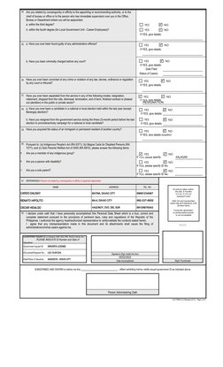 34. Are you related by consanguinity or affinity to the appointing or recommending authority, or to the
chief of bureau or of