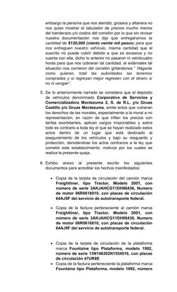 embargo la persona que nos atendió, grosera y altanera no
nos quiso mostrar el tabulador de precios mucho menos
del banderazo