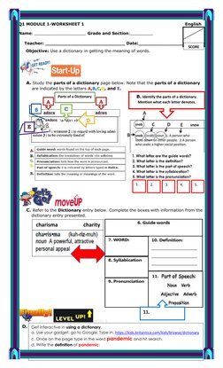 Dictionary Skills Worksheet for Grade 2 | PDF | Foreign Language ...