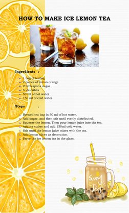 Iced Lemon Tea Recipe Guide | PDF
