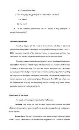 Effects of Extracurricular Activities on Academic Performance | PDF ...