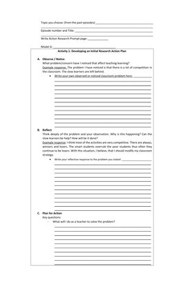 Initial Action Research Plan Guide | PDF | Action Research | Learning
