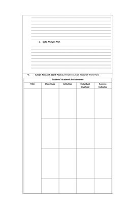 Initial Action Research Plan Guide | PDF | Action Research | Learning