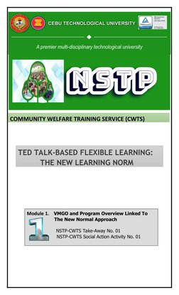 Outreach Program Cwts CWTS Program Overview and Goals | PDF