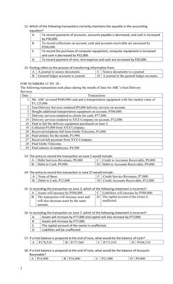 Accounting Practice Questions Guide | PDF | Debits And Credits ...