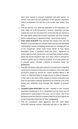 Bail Cancellation Application in Rajasthan | PDF | Bail | Crimes